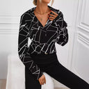 Geometric Print Women's Blouse Shirt