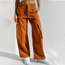 Wide-Leg Cargo Trousers with Ample Pockets