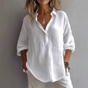 Stylish Women's Linen Blouse - Chic Design