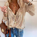 Lace Detail Women's Blouse in Chic Style