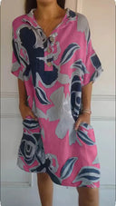 Chic Women's Beach Dress with Trendy Design and Side Pockets