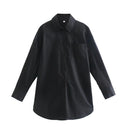 Chic Women's Long Sleeve Blouse in Fine Cotton