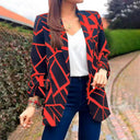 Chic Geometric Pattern Women’s Blazer