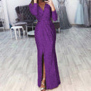 Chic Wrap Dress with Stylish Leg Slit