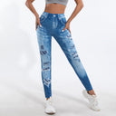 Fashionable Women's Cut-Out Leggings with Straps