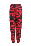 Stylish Women's Camouflage Cargo Pants with Elastic Waist