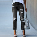 Trendy Destroyed Mom Jeans for Women
