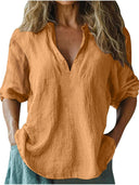 Chic Women's Linen Blouse for Everyday Wear