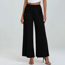 Women's Relaxed-Fit Leisure Trousers with Elastic Waist and Side Pockets