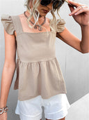Chic Ruffle Detail Women's Top