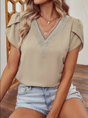 Lace Accented Women's Blouse Design