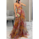 Chiffon Evening Dress with Graceful Wrap Design