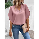 Lace-Trimmed Women's Blouse for Chic Style