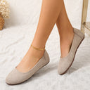 Suede Indoor Slippers with Non-Slip Sole for Women