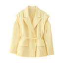 Chic Oversized Blazer with Belt Detail for Women