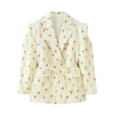 Stylish Women's Blazer Jacket with Wide Shoulders