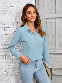 Chic Women's Blouse with Exquisite Stitching