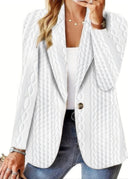 Chic Knitted Blazer for Women with Stylish Finish