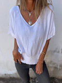 Stylish Women's Blouse with Ruffle Hem