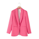 Chic Blazer with Unique Cut and Pockets