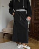 Chic Women's Sweat Dress with Drawstring