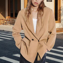 Chic Women's Blazer with Double-Breasted Lapels