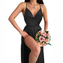 V-Neck Flowing Skirt Women's Wedding Dress