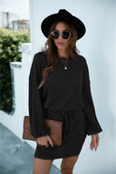 Stylish Jersey Dress with Drawstring Waist