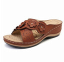 Ladies' Casual Slippers with Flower Appliqués by Heidi-Mode