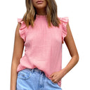 Chic Women's Blouse with Ruffled Collar Design