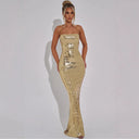 Chic Sequin Maxi Dress with Adjustable Straps