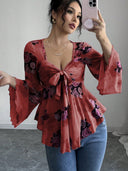 Floral Print Women's Blouse for All Seasons