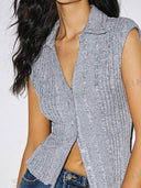 Chic Women's Foldable Blouse Top