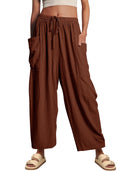 Chic Palazzo Pants for Women with Elastic Waist and Pockets