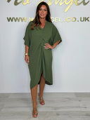 Chic Women's Kaftan Dress with Wrap Style