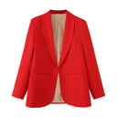 Chic Women's Blazer with Trendy Cut and Stylish Pockets