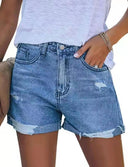 Trendy Distressed Denim Shorts for Women
