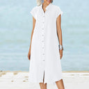 Women’s Pocketed Shirt Dress for Effortless Style