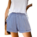 Chic Women's Chino Shorts with Elastic Waist and Handy Pockets