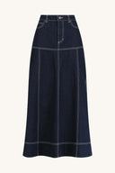 Chic Women's Denim Skirt with Side Pockets