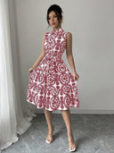 Chic Floral Midi Dress for Women