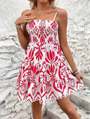 Women's Flowy Mini Dress with Ruffled Hem