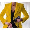 Chic Blazer with Gold Button Accents