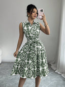 Chic Floral Midi Dress for Women