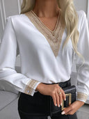 Ladies' Lace-Trim Blouse for Chic Style