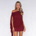 Chic One-Shoulder Dress with Flowing Fabric