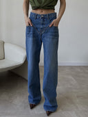 Chic High-Waisted Wide Leg Jeans for Women