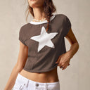 Star Motif Women's Short Sleeve Tee