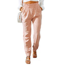 Stylish Women's Pants with Elastic Waist and Pockets