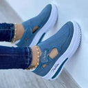 Women’s Slip-On Sneakers with Mesh Design and Soft Sole